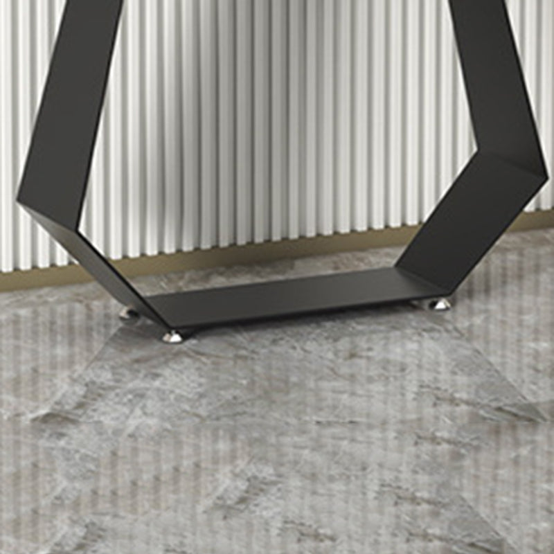 31.5" H Contemporary Console Accent Table Antique Finish Sofa Console Table in Marble