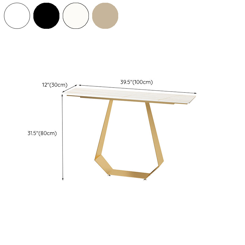 31.5" H Contemporary Console Accent Table Antique Finish Sofa Console Table in Marble