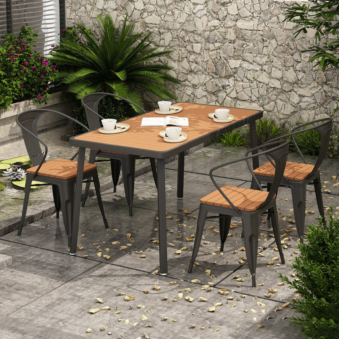 Modern Reclaimed Wood Dining Table Set 1/5/7 Pieces Dining Set for Home Use