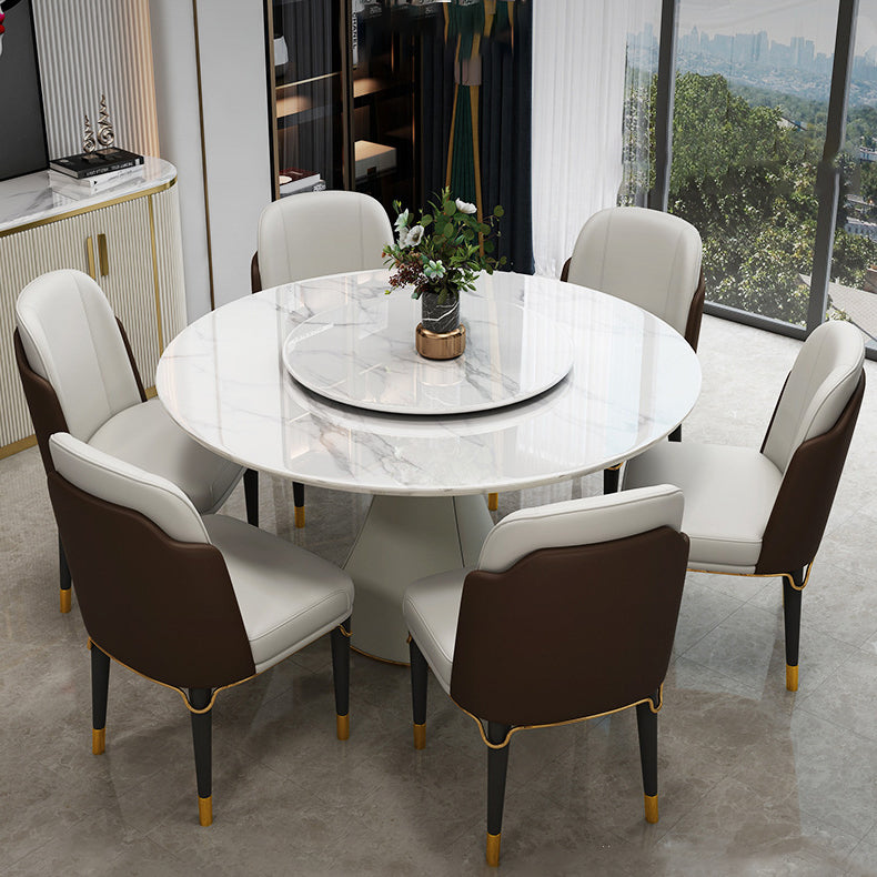 Modern Style Round Table Set 1/4/7 Pieces Dining Set for Home Use