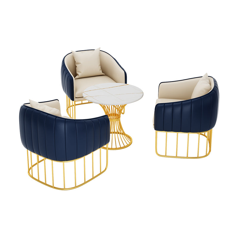 Glam Style Sintered Stone Dining Set 1/2/3/4/5 Pieces Dining Table Set for Home Use