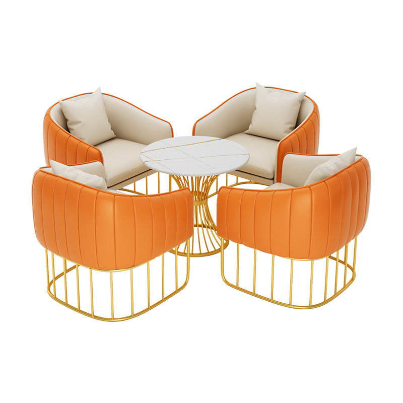 Glam Style Sintered Stone Dining Set 1/2/3/4/5 Pieces Dining Table Set for Home Use