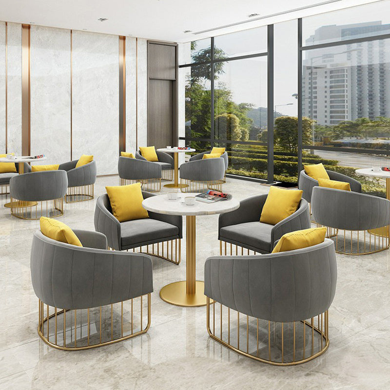 White 1/2/5 Pieces Dining Set Modern Style Stone Dining Table Set for Home Use