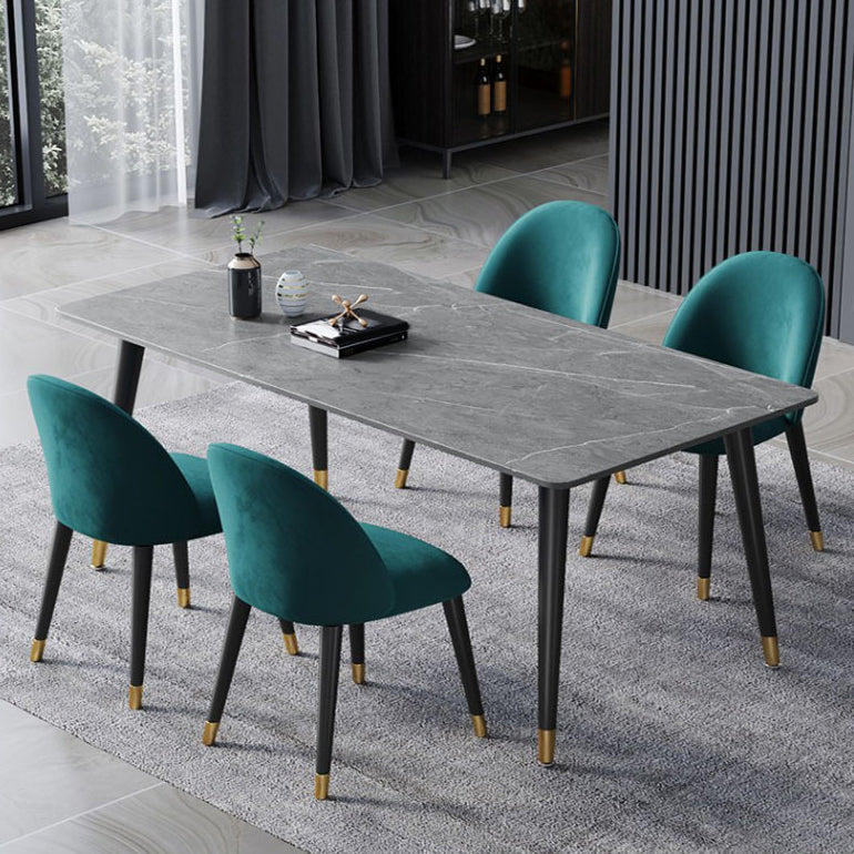 Modern 1/3/5/7 Pieces Dining Set Rectangle Stone Dining Table for Dining Room