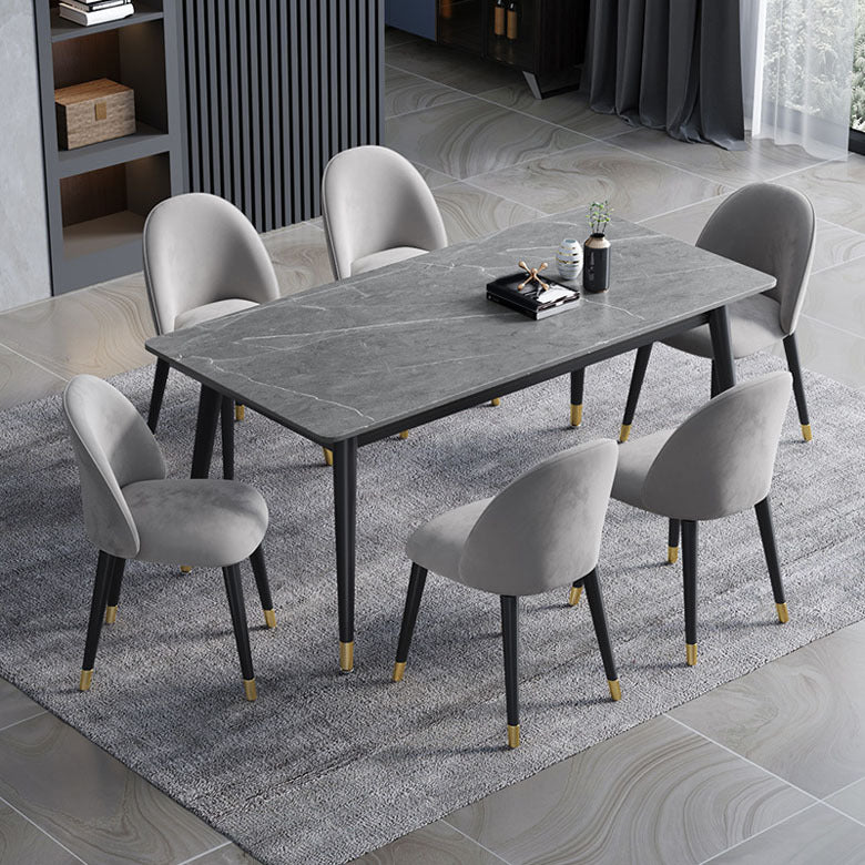 Modern 1/3/5/7 Pieces Dining Set Rectangle Stone Dining Table for Dining Room