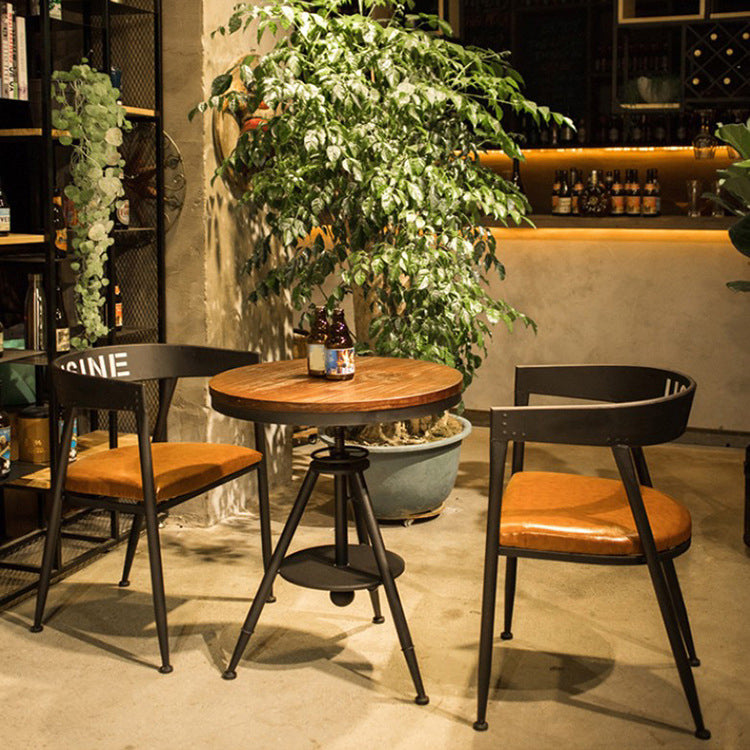 Modern 1/3/5 Pieces Dining Set Round Pine Wood Dining Table for Home