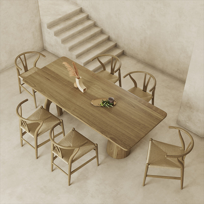 1/2/3/4/7 Pieces Industrial Rectangle Dining Table Set Solid Wood Kitchen Table Set