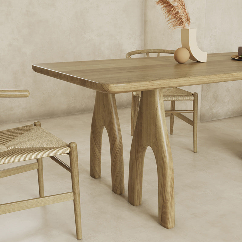 1/2/3/4/7 Pieces Industrial Rectangle Dining Table Set Solid Wood Kitchen Table Set