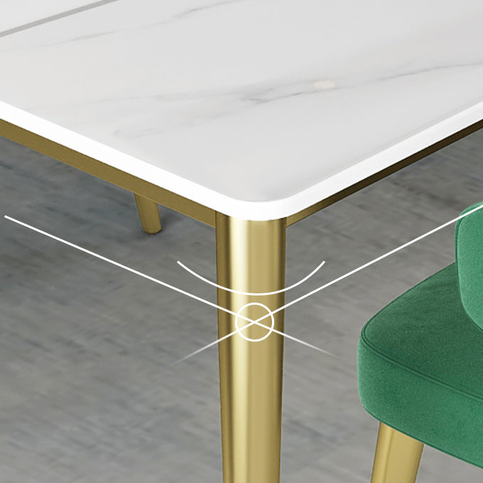 1/2/5 Pieces Rectangular Dining Table Set Modern Stone Dining Room Table and Chairs