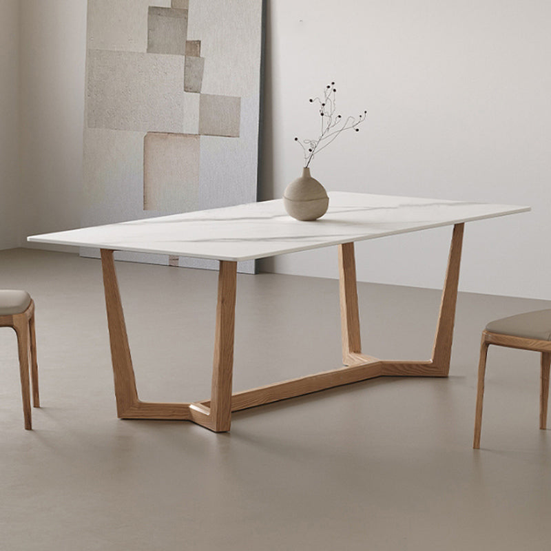 1/2/3/4 Pieces Dining Room Furniture Set Modern Sintered Stone Table and Armless Chairs