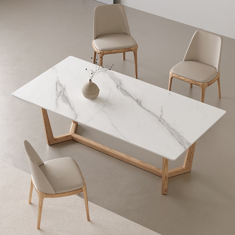 1/2/3/4 Pieces Dining Room Furniture Set Modern Sintered Stone Table and Armless Chairs