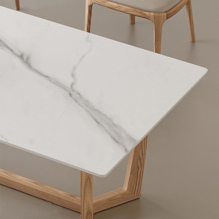 1/2/3/4 Pieces Dining Room Furniture Set Modern Sintered Stone Table and Armless Chairs