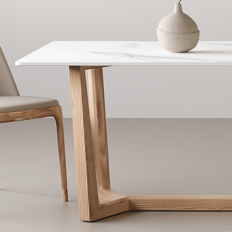 1/2/3/4 Pieces Dining Room Furniture Set Modern Sintered Stone Table and Armless Chairs