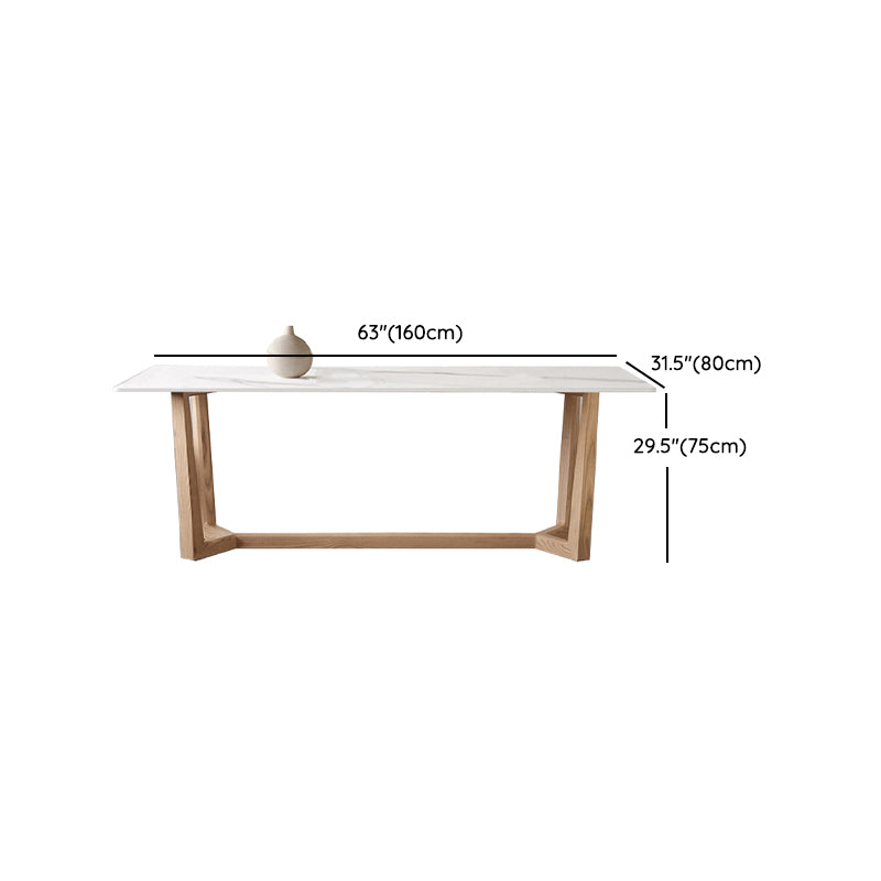 1/2/3/4 Pieces Dining Room Furniture Set Modern Sintered Stone Table and Armless Chairs
