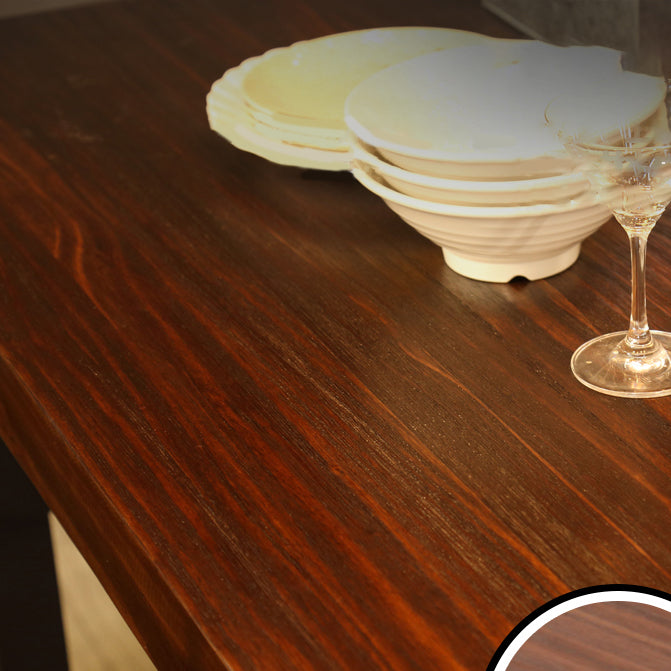 1/7 Pieces Rectangular Dining Table Set Industrial Style Wooden Home Table Chairs