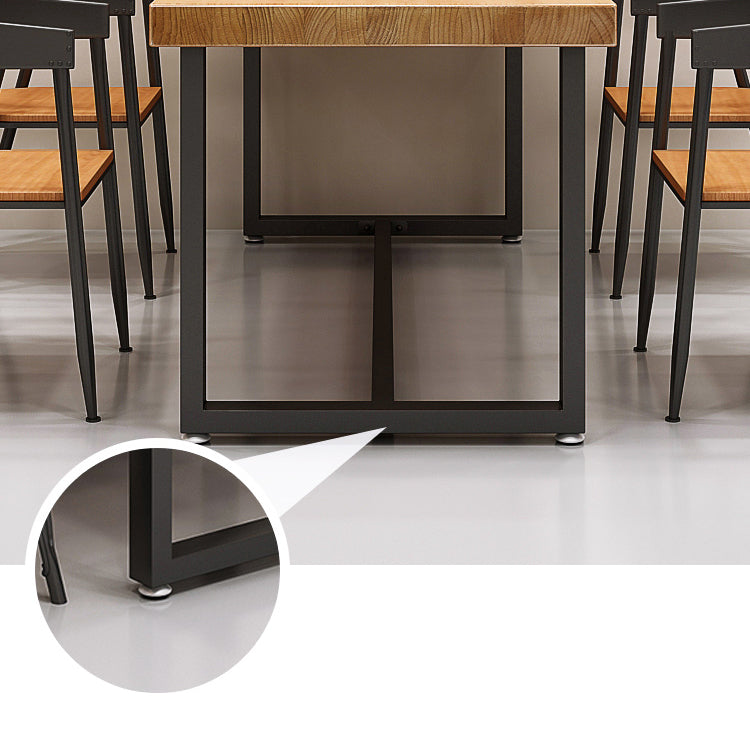 1/5 Pieces Rectangular Dining Table Set Industrial Style Wooden Dining Table with Chairs