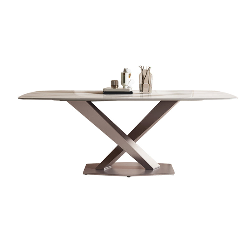 Sintered Stone Dining Table Sets 1/2/4/5/7 Pieces Modern Table Fuax Leather Chairs