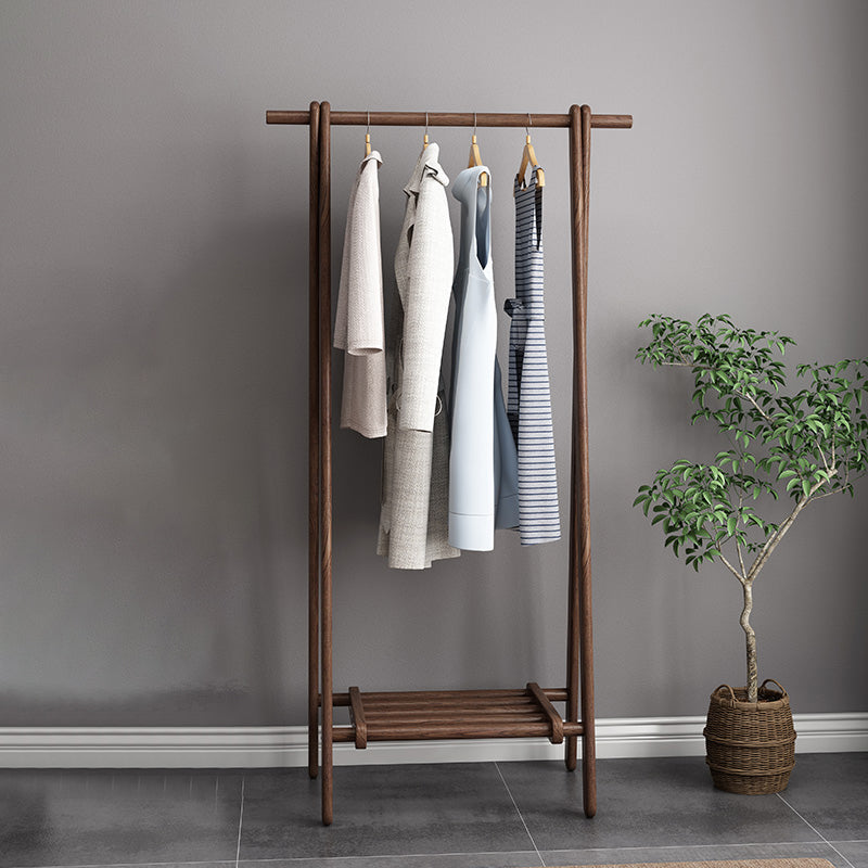 Contemporary Coat Hanger Solid Ash Wood Shelve Design Coat Rack for Living Room