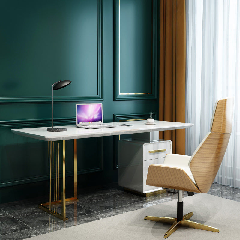 Rectangle Home Writing Table Modern Wooden Working Desk with Drawers