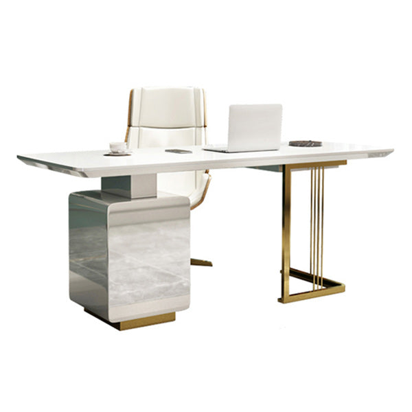 Rectangle Home Writing Table Modern Wooden Working Desk with Drawers