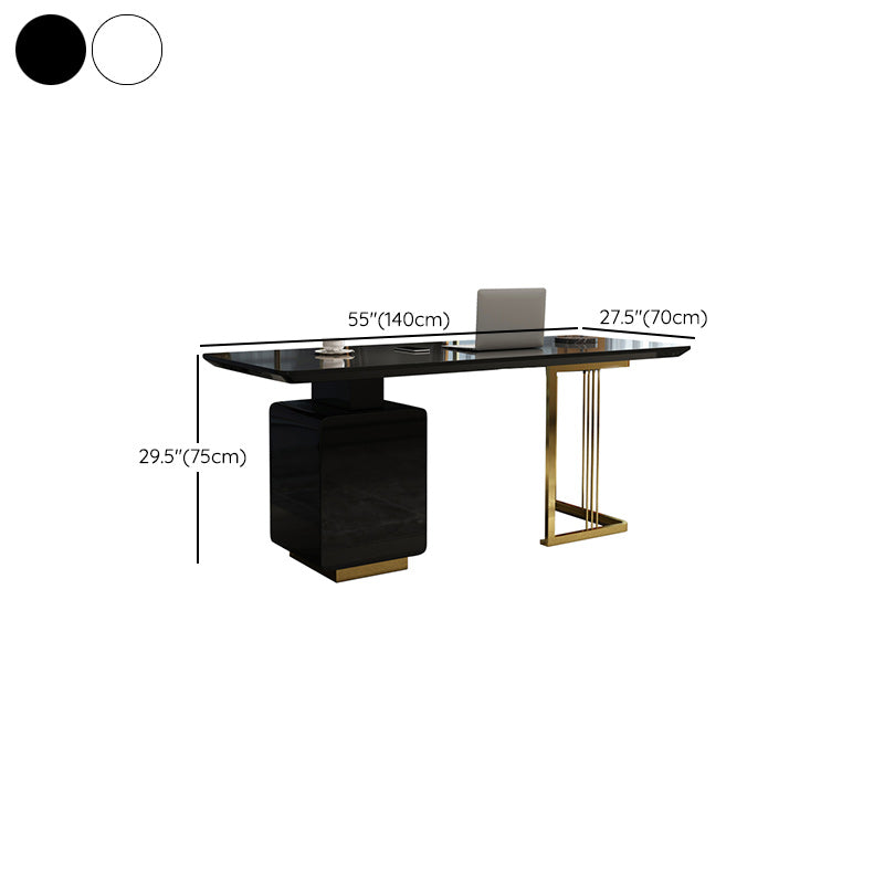 Rectangle Home Writing Table Modern Wooden Working Desk with Drawers