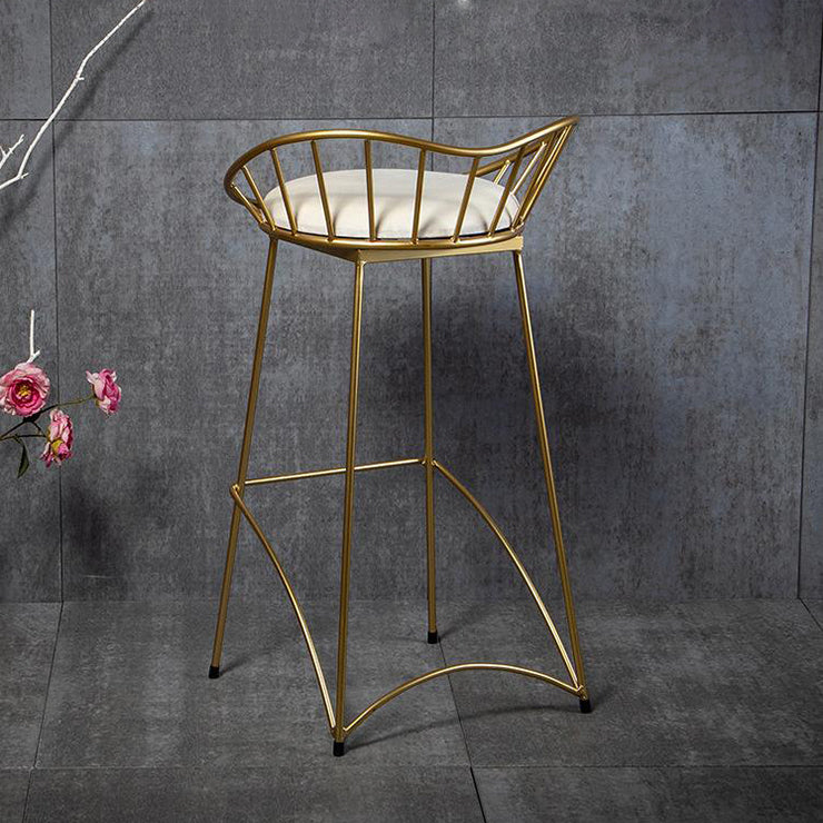 Industrial Metal Round Barstool Patio Bar Stool with Metal Legs