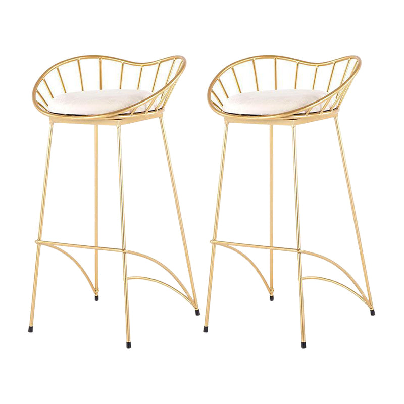 Industrial Metal Round Barstool Patio Bar Stool with Metal Legs