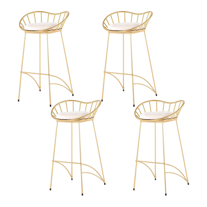 Industrial Metal Round Barstool Patio Bar Stool with Metal Legs