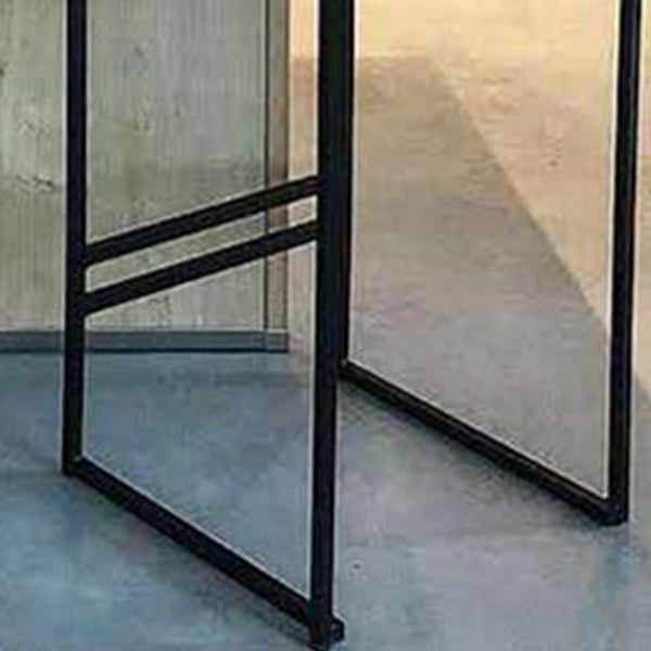 Industrial Low Back Stool Rectangle Upholstered Bar Stools for Living Room