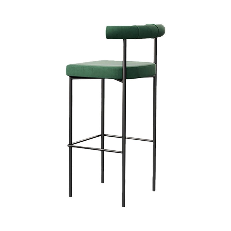 Industrial Style Stool Upholstered Bar Stools with Metal Base