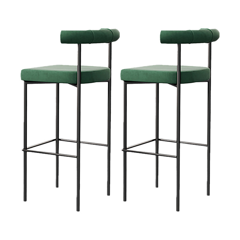 Industrial Style Stool Upholstered Bar Stools with Metal Base