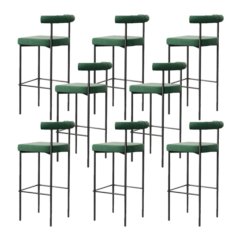 Industrial Style Stool Upholstered Bar Stools with Metal Base