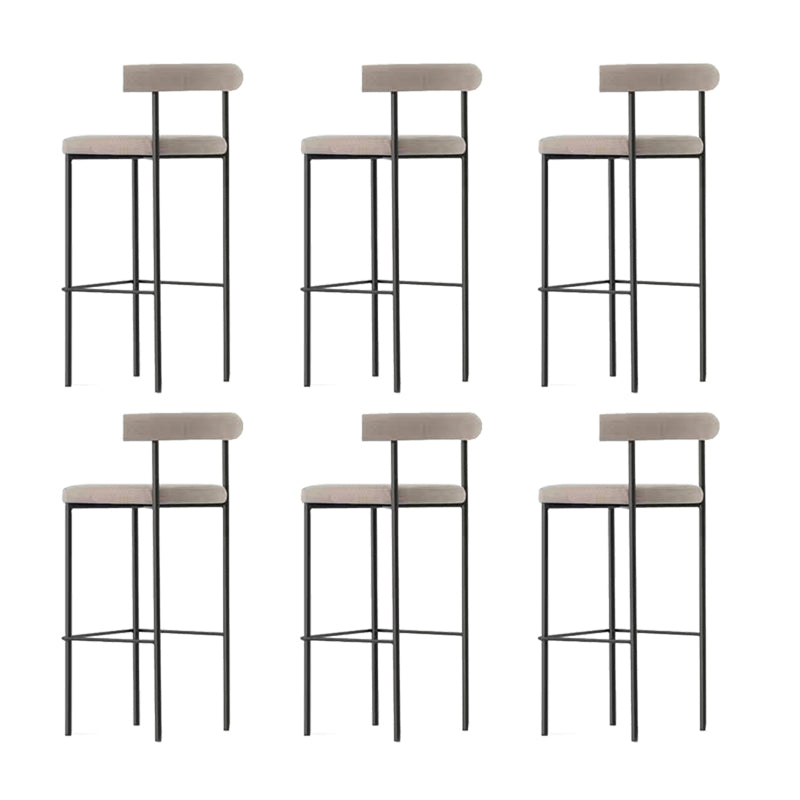 Industrial Style Stool Upholstered Bar Stools with Metal Base