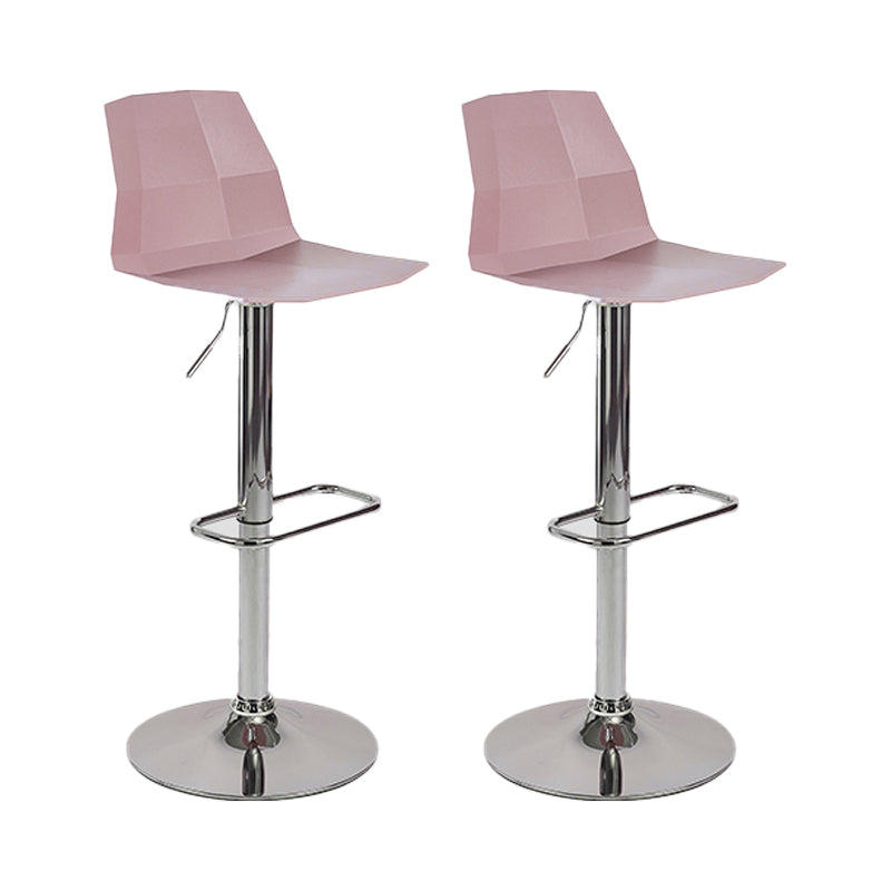 Modern Backrest Armless Counter Stool Iron Cafe Bar Stool with Plastic Cushion