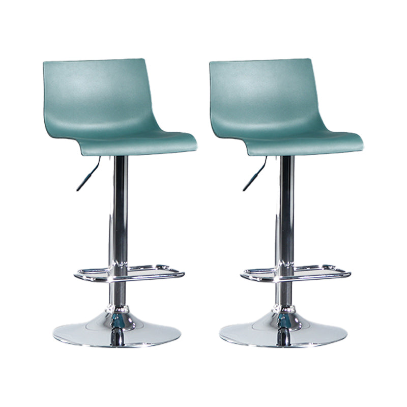 Modern Backrest Armless Counter Stool Iron Cafe Bar Stool with Plastic Cushion