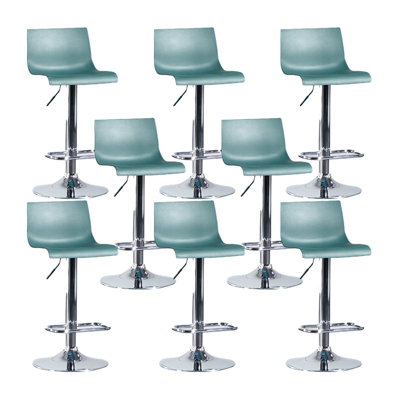 Modern Backrest Armless Counter Stool Iron Cafe Bar Stool with Plastic Cushion