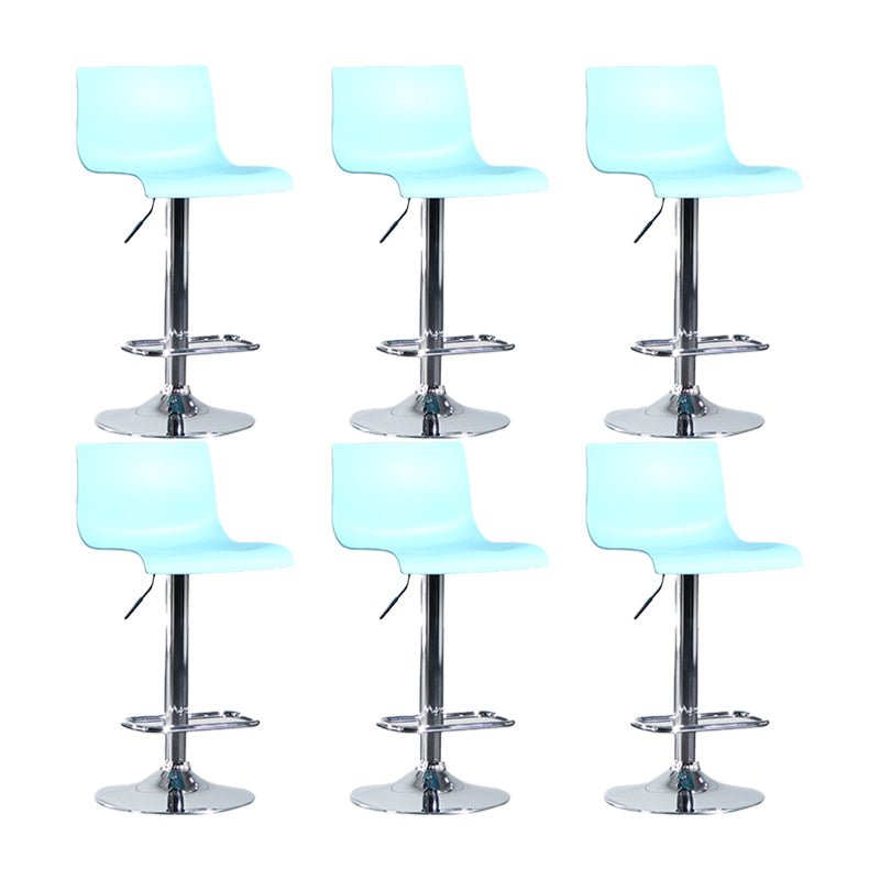 Modern Backrest Armless Counter Stool Iron Cafe Bar Stool with Plastic Cushion