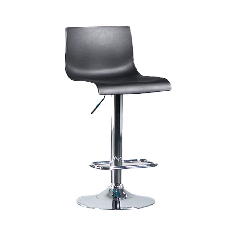 Modern Backrest Armless Counter Stool Iron Cafe Bar Stool with Plastic Cushion