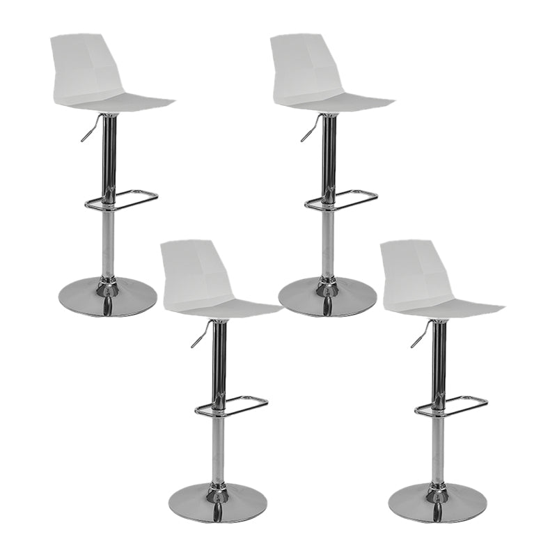 Modern Backrest Armless Counter Stool Iron Cafe Bar Stool with Plastic Cushion