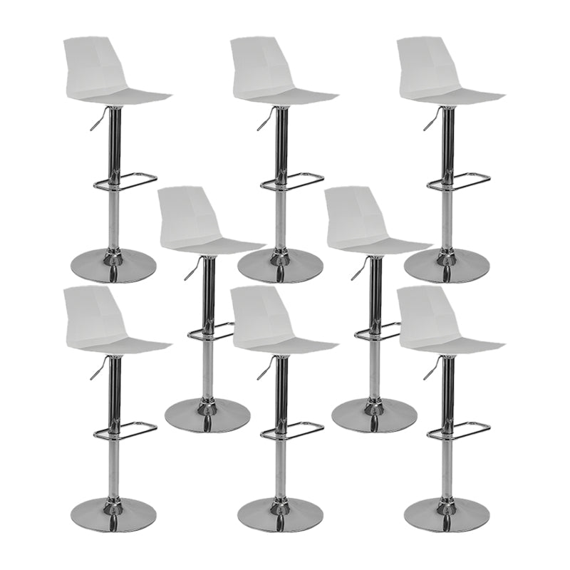 Modern Backrest Armless Counter Stool Iron Cafe Bar Stool with Plastic Cushion