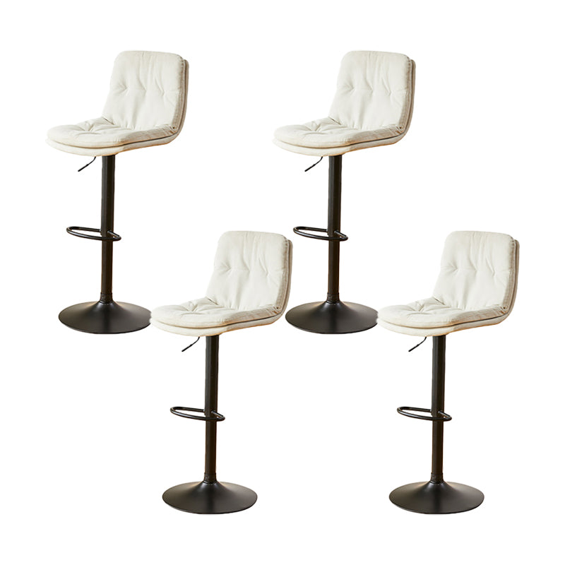 Industrial Backrest Armless Counter Stool Adjustable Cafe Bar Stool with Cushion