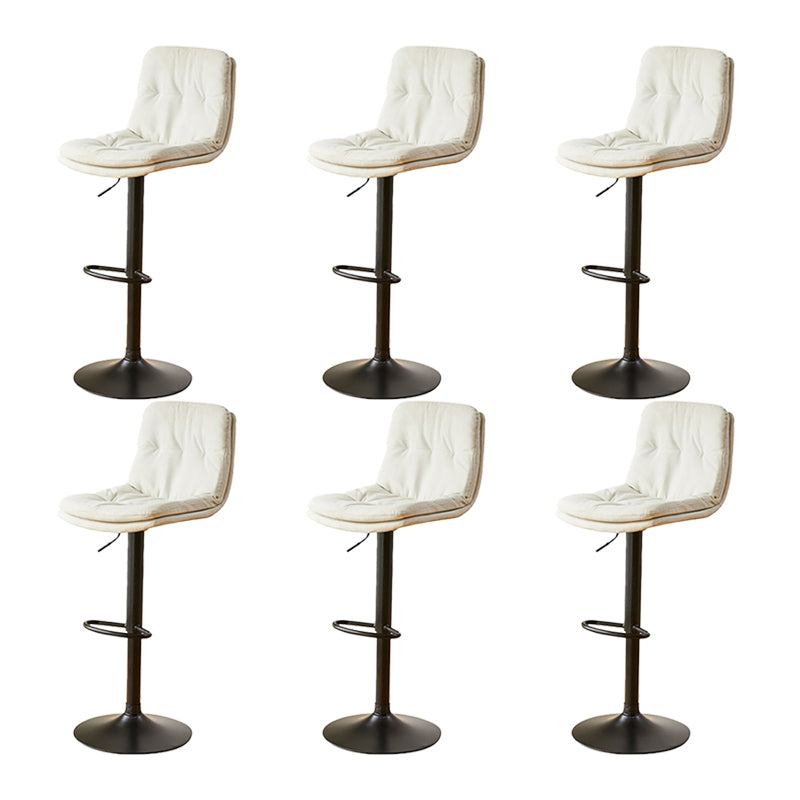 Industrial Backrest Armless Counter Stool Adjustable Cafe Bar Stool with Cushion