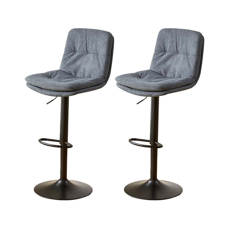 Industrial Backrest Armless Counter Stool Adjustable Cafe Bar Stool with Cushion