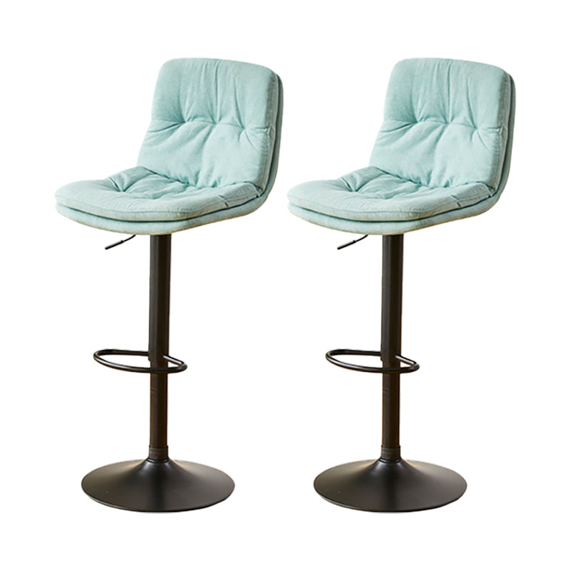 Industrial Backrest Armless Counter Stool Adjustable Cafe Bar Stool with Cushion