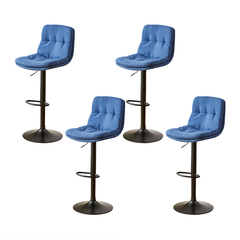 Industrial Backrest Armless Counter Stool Adjustable Cafe Bar Stool with Cushion