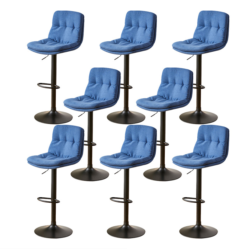 Industrial Backrest Armless Counter Stool Adjustable Cafe Bar Stool with Cushion