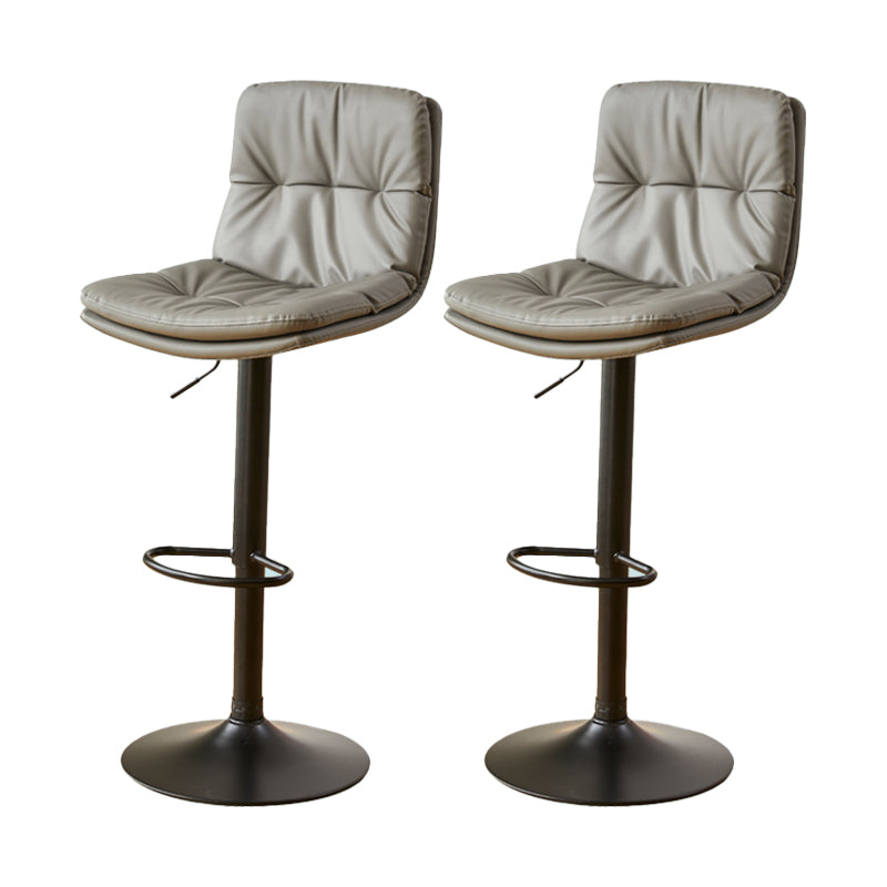 Industrial Backrest Armless Counter Stool Adjustable Cafe Bar Stool with Cushion