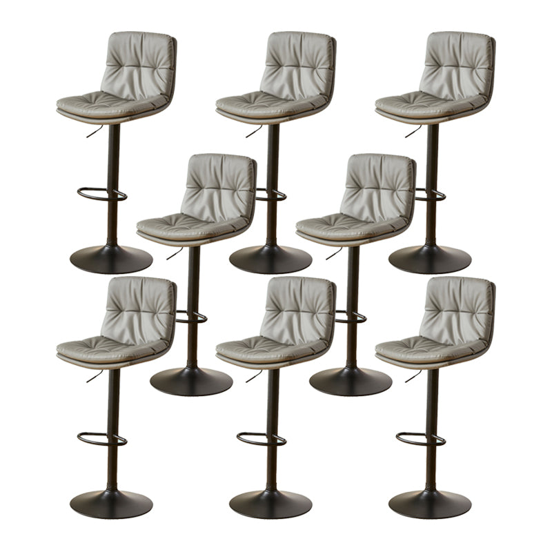 Industrial Backrest Armless Counter Stool Adjustable Cafe Bar Stool with Cushion