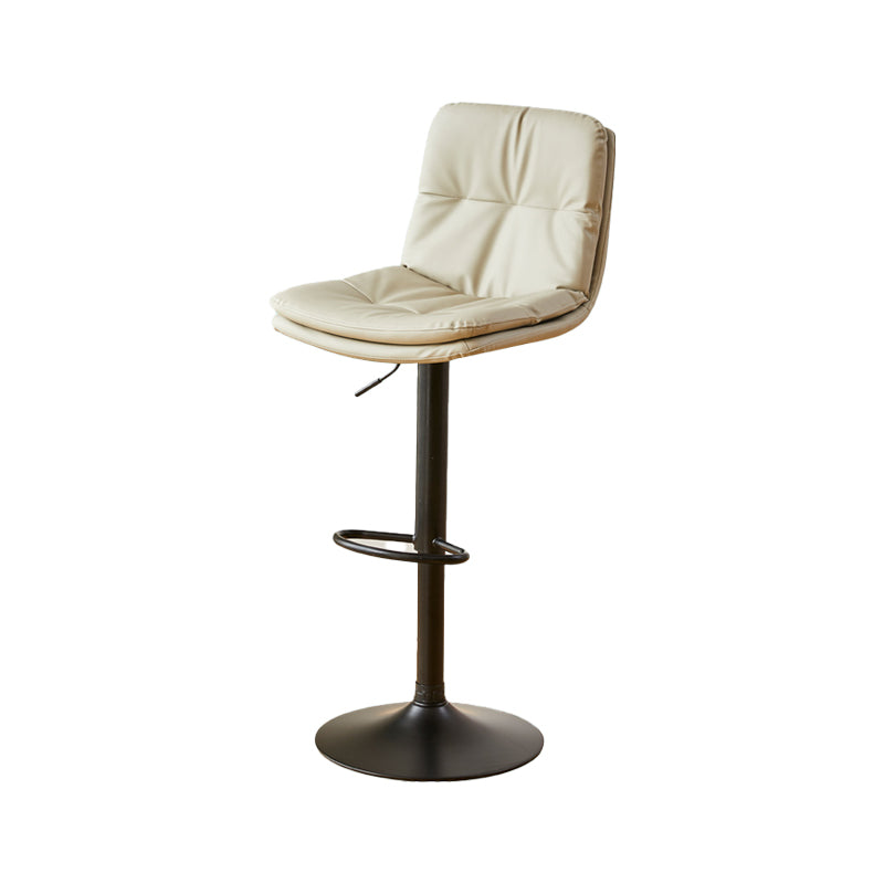 Industrial Backrest Armless Counter Stool Adjustable Cafe Bar Stool with Cushion