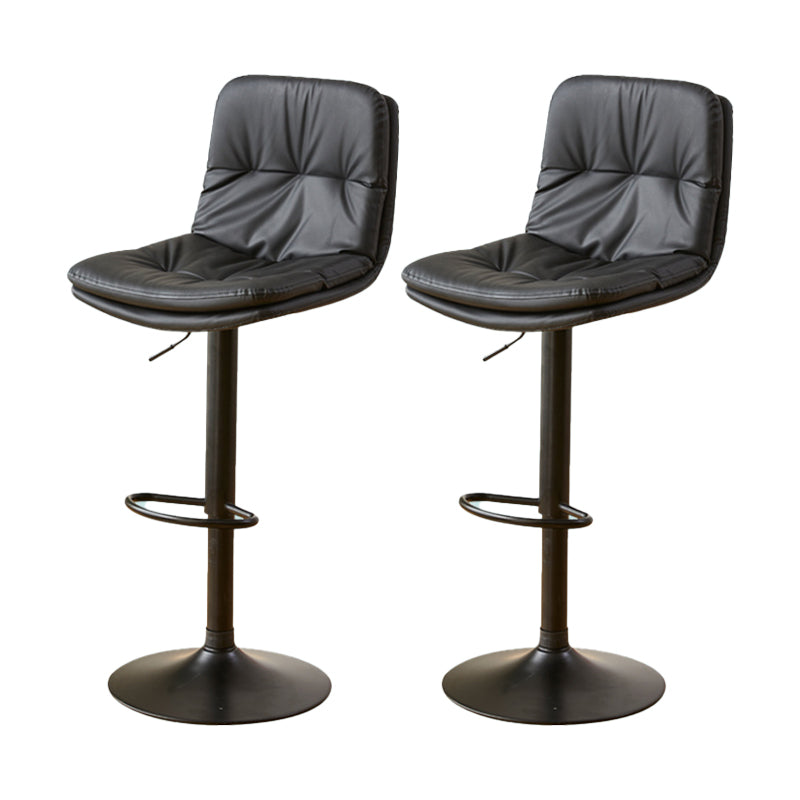 Industrial Backrest Armless Counter Stool Adjustable Cafe Bar Stool with Cushion